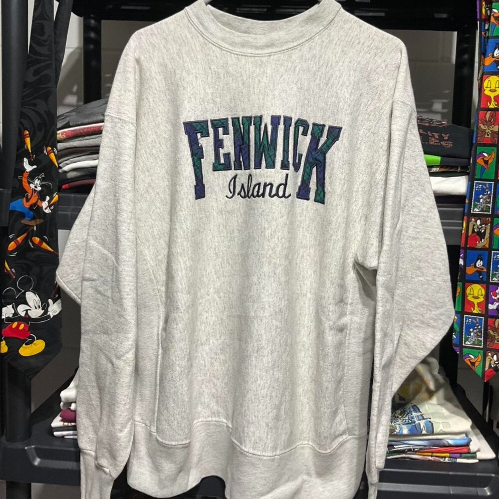 Grey vintage Fenwick Island crewneck sweatshirt
